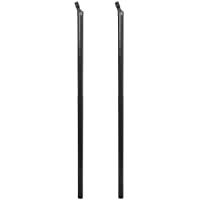 vidaXL 2x Postes Puntal Valla Metálica 195 cm Gris Estaca Cerca Reja Cercado
